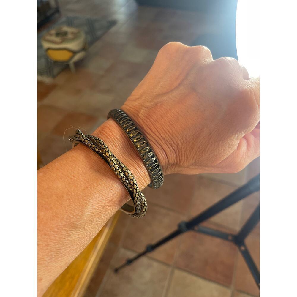 Set of two bronze color, fashion bracelets - Picture 3 of 3